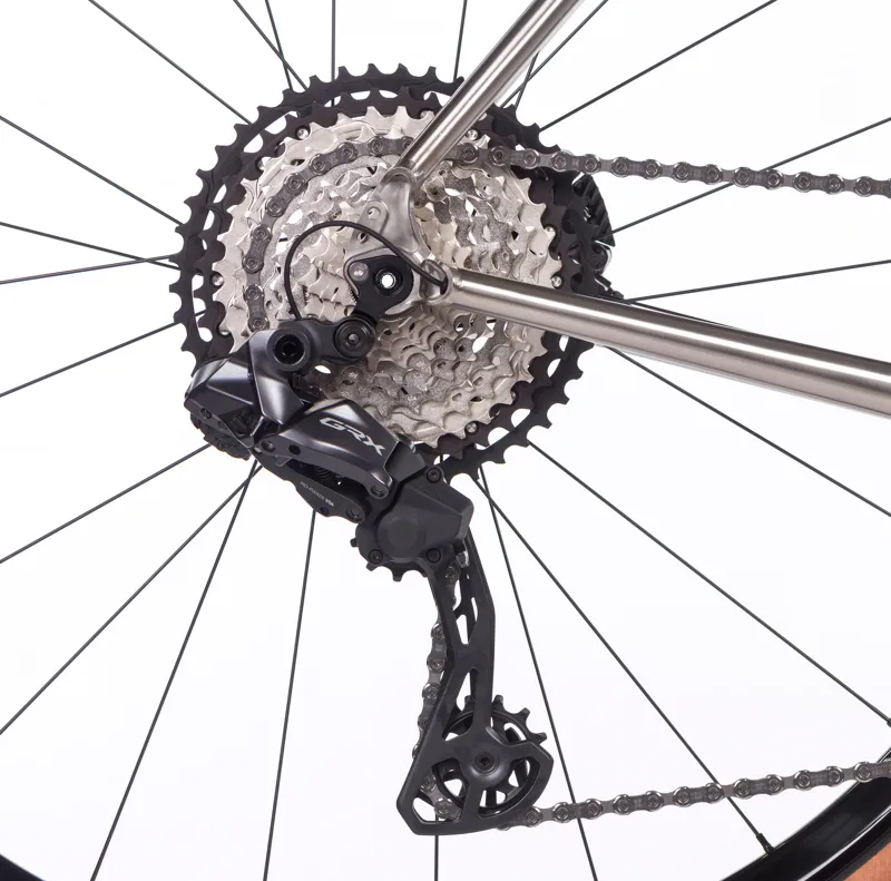 Orro Terra Ti GRX 825 Di2 Gravel Bike 2025 in Raw Titanium-4