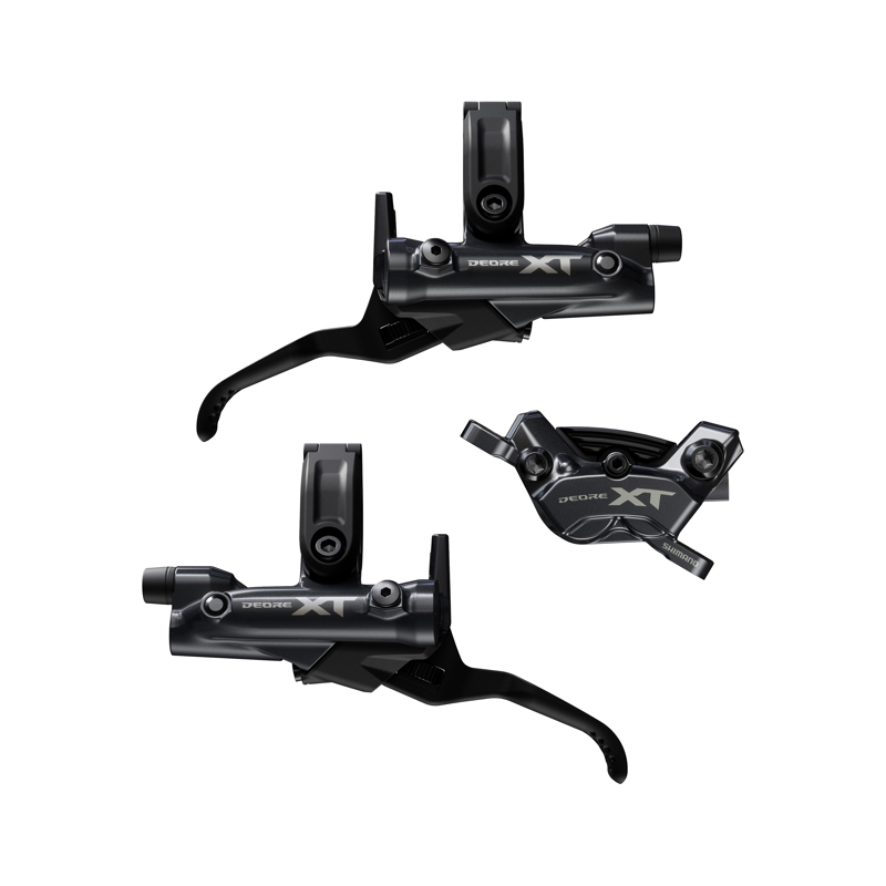 Balfes Bikes Shimano BR-M8220/BL-M8200 XT 4 pot bled brake levers and callipers in Black | Free postage over £30, £10 off first order, price match & 0% finance.