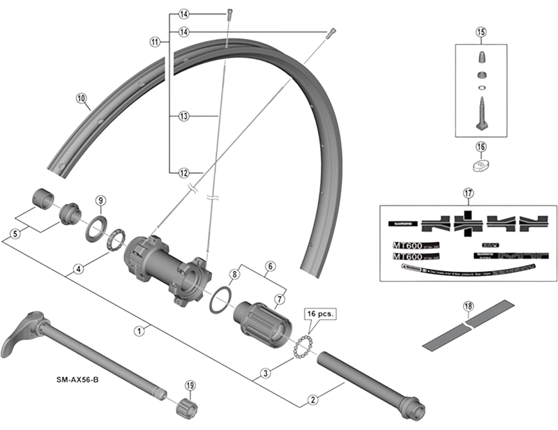 Balfes Bikes Shimano WH-MT600-TL-F15-275 spoke - 279mm | Free postage over £30, £10 off first order, price match & 0% finance.