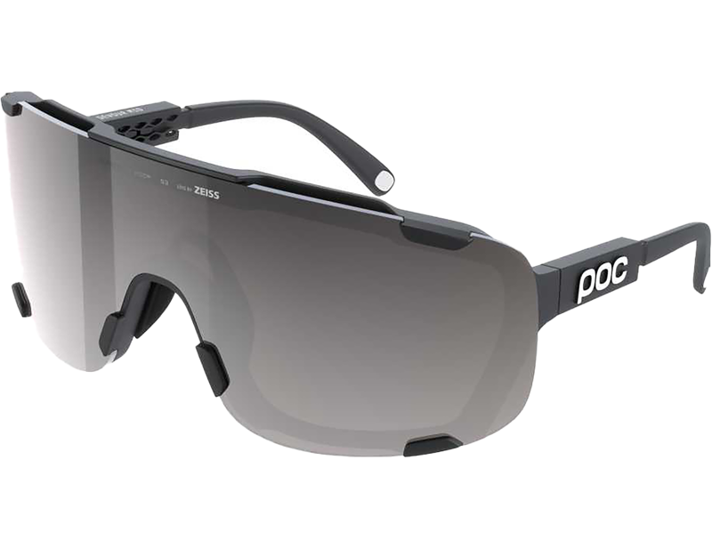 POC Devour Mid + in Uranium Black/Clarity Road/Sunny Silver