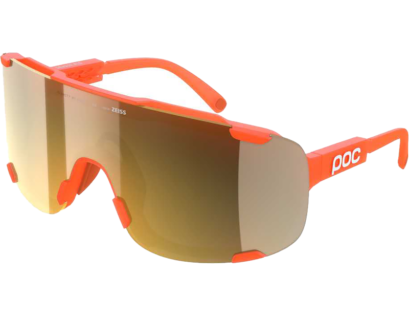 POC Devour Mid in Fluo. Orange Translucent/Clarity Road/Partly Sunny Gold