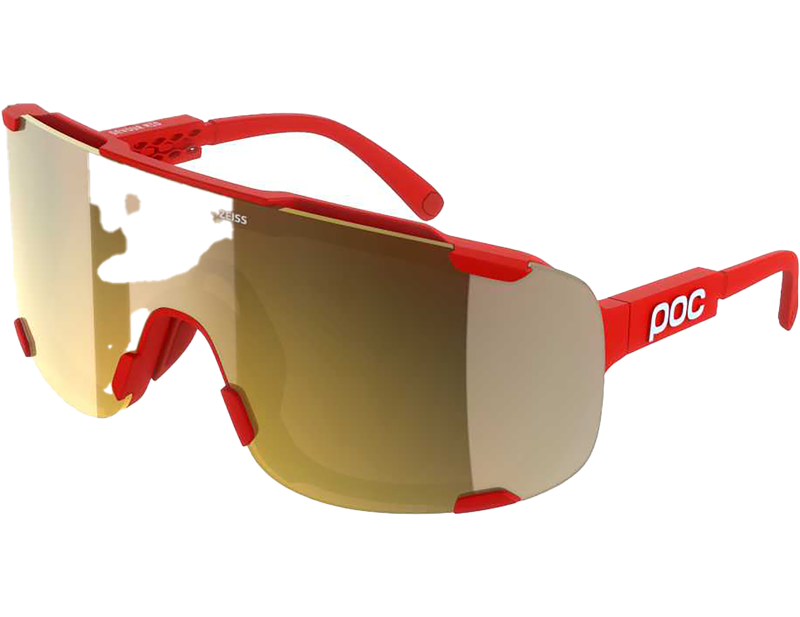 POC Devour Mid in Prismane Red/Clarity Road/Partly Sunny Gold