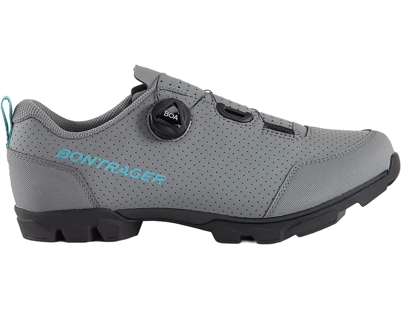 Balfes Bikes Bontrager Evoke Mountain Bike Shoe in Quicksilver/Miami Green | Free postage over £30, £10 off first order, price match & 0% finance.