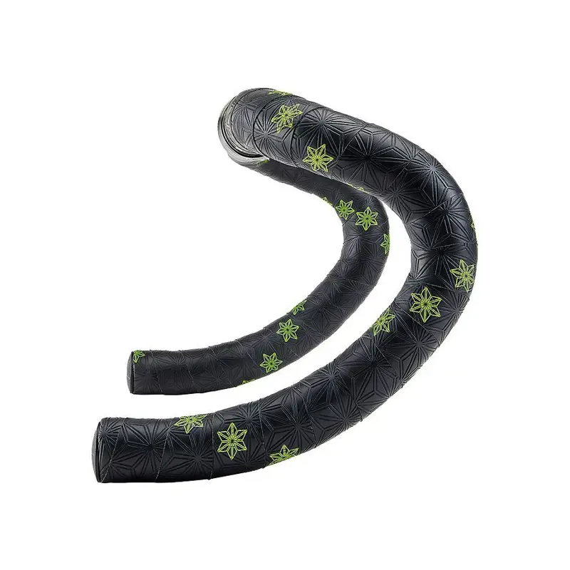 Balfes Bikes Specialized Supacaz Super Sticky Kush Galaxy Handlebar Tape in Yellow Print/A Blk | Free postage over £30, £10 off first order, price match & 0% finance.