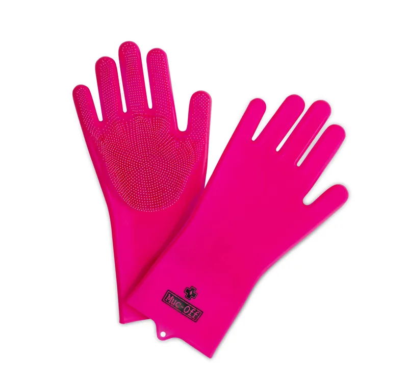Muc-Off Deep Scrubber Gloves in Pink-1