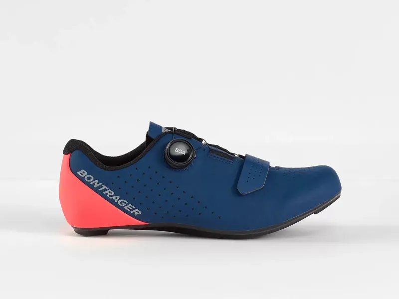 Bontrager Circuit Road Cycling Shoe in Nautical Navy/Coral Pink with Shimano 105 SPD-SL Pedals-1