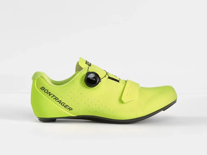 Bontrager Circuit Road Cycling Shoe in Yellow with Shimano R550 Spd-Sl Road Pedal Bundle-1