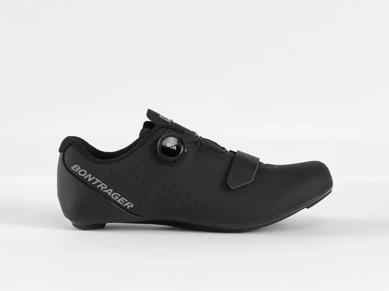 Bontrager Circuit Road Cycling Shoe in Black with Shimano R550 Spd-Sl Road Pedal Bundle-1