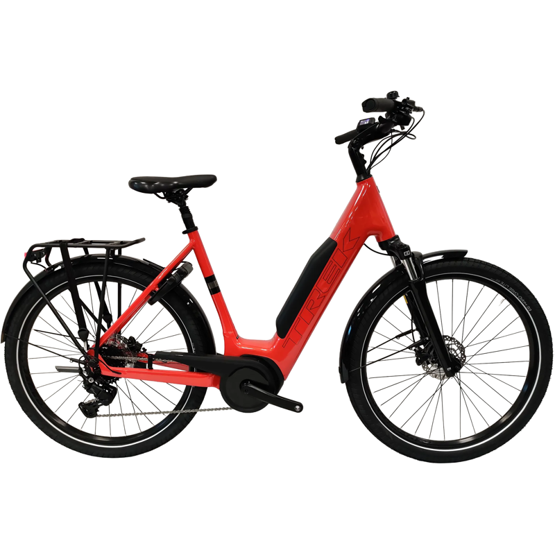 Balfes Bikes EX DISPLAY Trek Verve+ 3 800Wh Lowstep Electric Hybrid Bike Large 2026 in Lava Red | Free postage over £30, £10 off first order, price match & 0% finance.