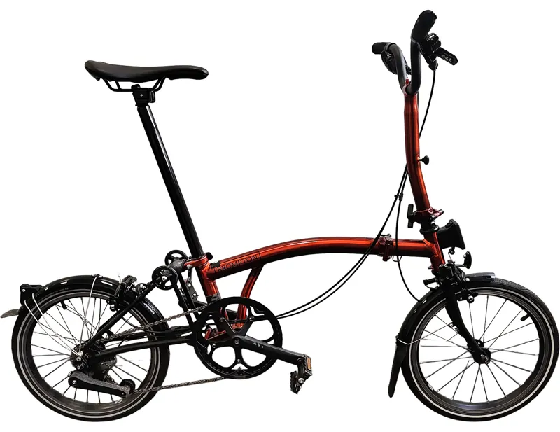 Balfes Bikes EX DEMO Brompton P Line 4 speed Mid handlebar Extended seatpost Folding Bike 2026 | Free postage over £30, £10 off first order, price match & 0% finance.