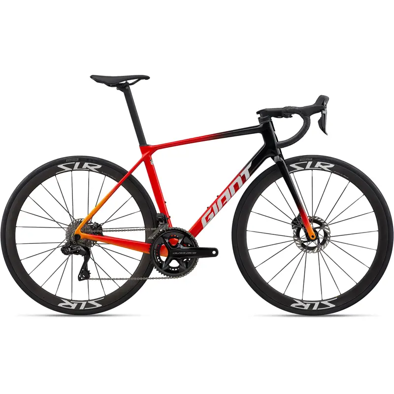 Balfes Bikes Giant TCR Advanced Pro Dura Ace Road Bike 2026 in Black/Rosso Corsa | Free postage over £30, £10 off first order, price match & 0% finance.
