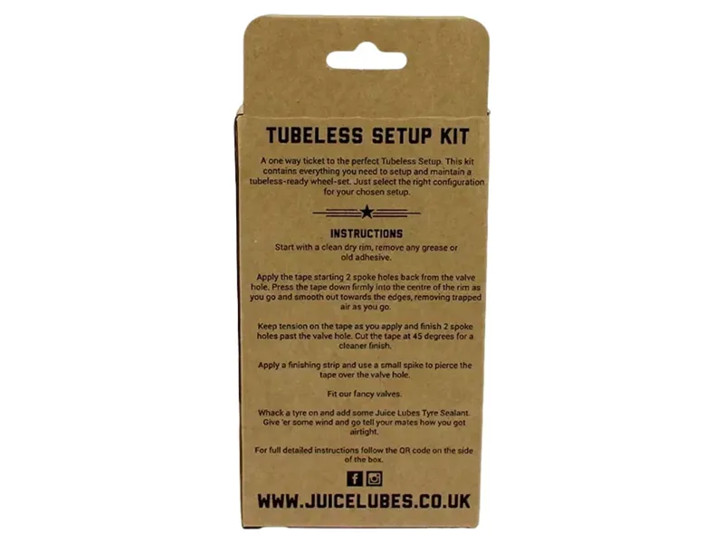Juice Lubes Tubeless Setup Kit Road/Gravel 21mm Tape 65mm Valves 280ml-3