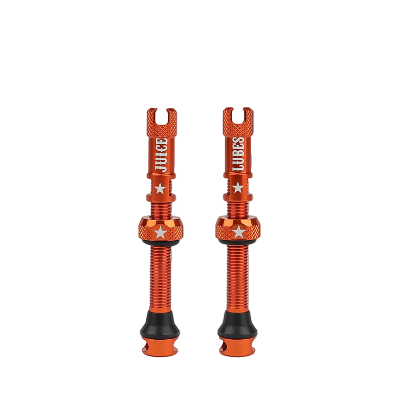 Balfes Bikes Juice Lubes Tubeless Valves 48mm in Orange | Free postage over £30, £10 off first order, price match & 0% finance.