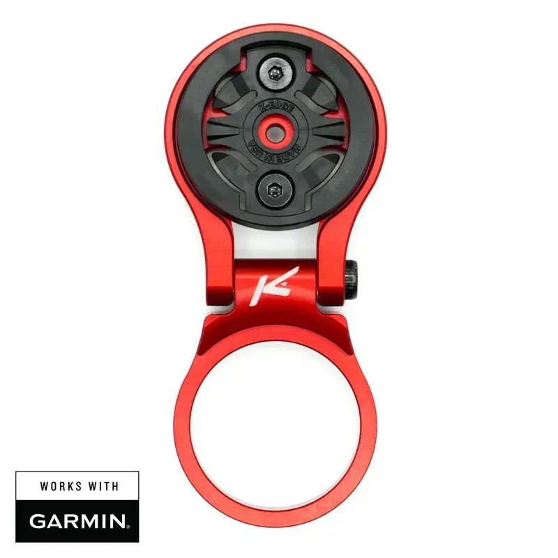 K-Edge Garmin Race Stem Mount Adjustable in Red Anodised-1