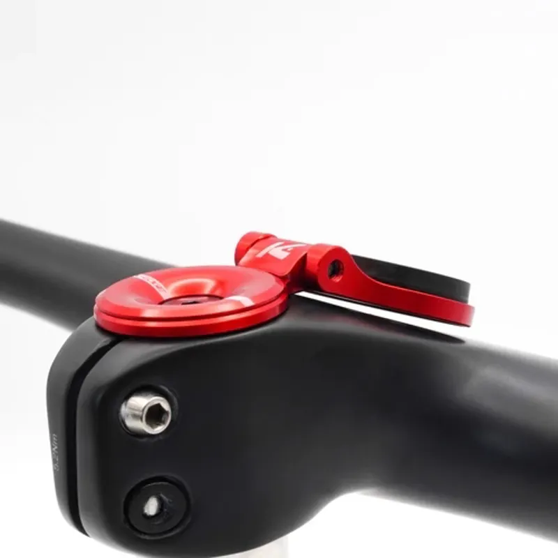 K-Edge Garmin Race Stem Mount with Top Cap Adjustable in Red-1