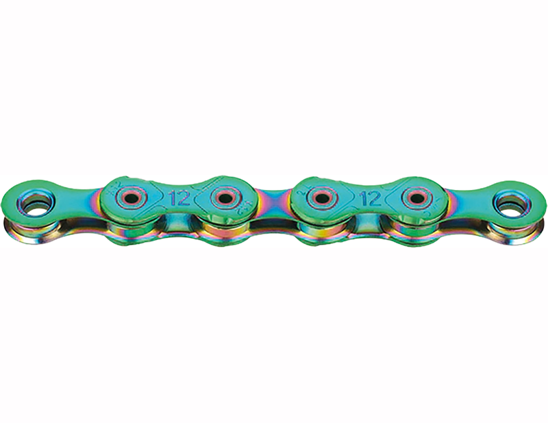 KMC X12L Pre-Waxed Aurora 12 Speed Chain 126L in Light Green-1