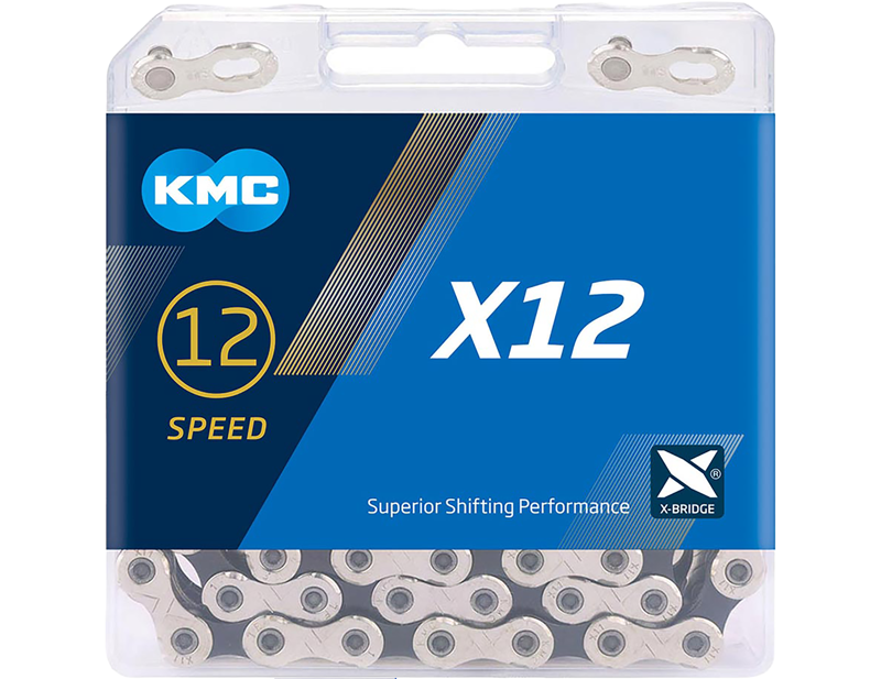 KMC X12 12-Speed Chain - 126 Links in Silver/Black