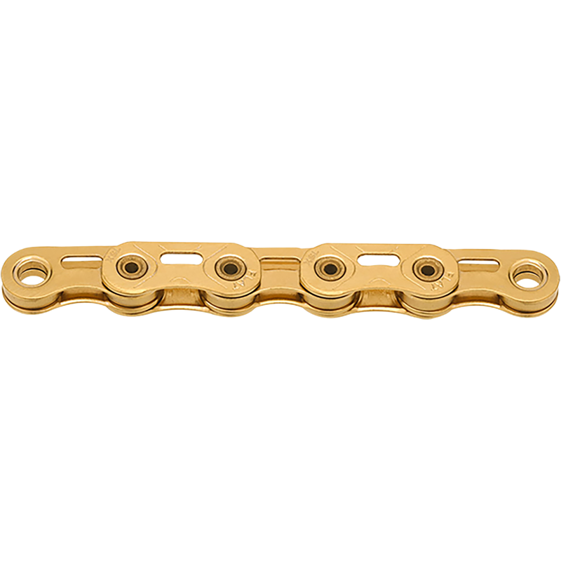 Balfes Bikes Kmc KMC X Flat SL Pre-Waxed SRAM 12/13x Chain in Gold Ti-N | Free postage over £30, £10 off first order, price match & 0% finance.