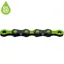KMC X12 DLC Pre-waxed Chain 126L in Black/Apple Green