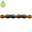 KMC X12 DLC Pre-waxed Chain 126L in Black/Orange