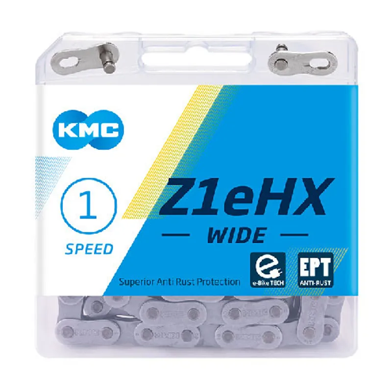 KMC Z1eHX Wide EPT 112 Link Single Speed Chain in Silver-1
