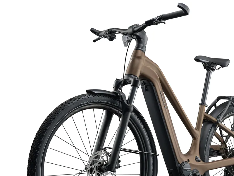 Giant Explore E+ 3 Stagger Electric Hybrid Bike 2026 in Pyrite Brown-7
