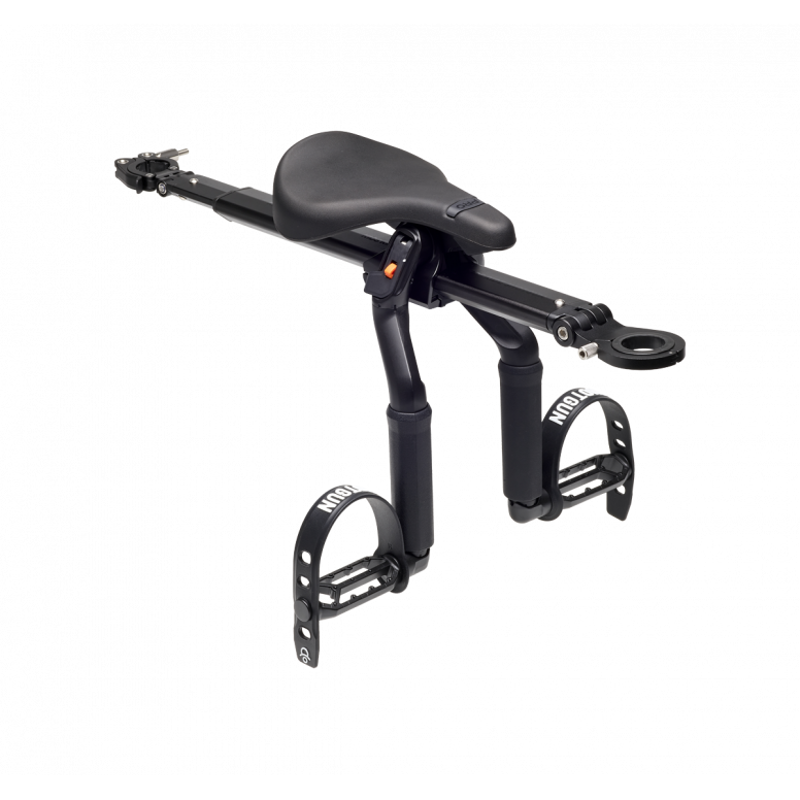 Kids Ride Shotgun Pro Evo Child Bike Seat And Handlebars Combo Front Mount Seat in Black-4