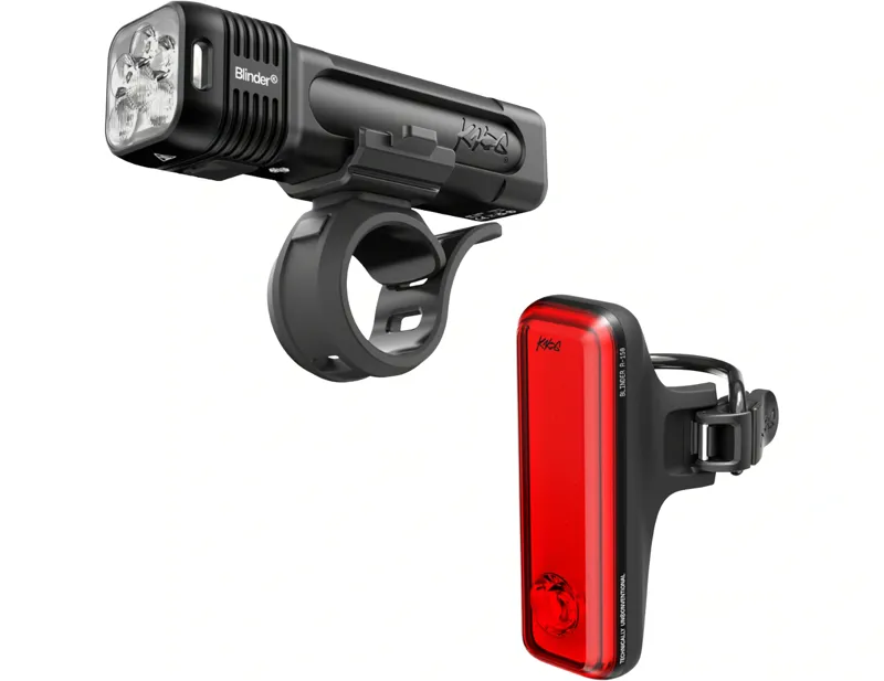nog Blinder Pro 1400 Front Light + R150 Rear Light Set in Black