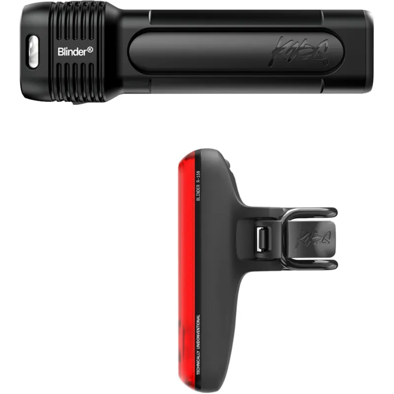 nog Blinder Pro 1400 Front Light + R150 Rear Light Set in Black-2
