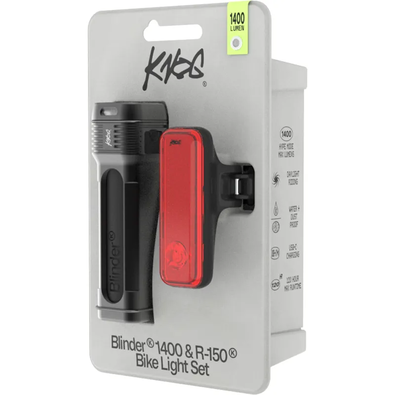 nog Blinder Pro 1400 Front Light + R150 Rear Light Set in Black-4