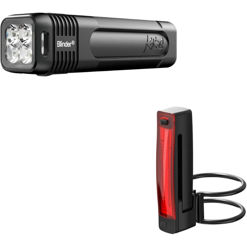 Knog Blinder Pro 700 Front Light + Plus Rear Light is Black-1
