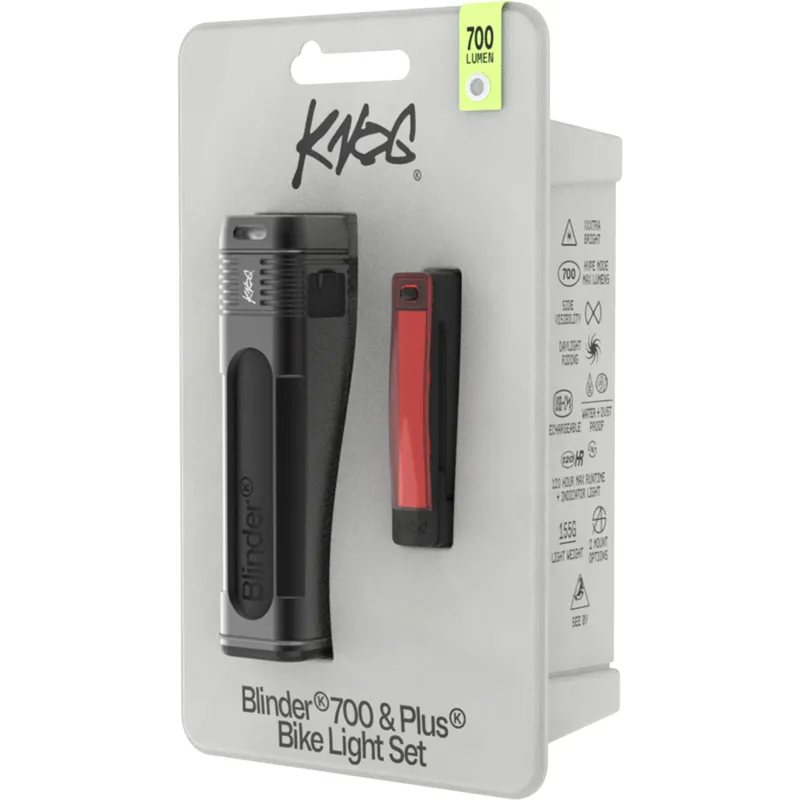 Knog Blinder Pro 700 Front Light + Plus Rear Light is Black-4
