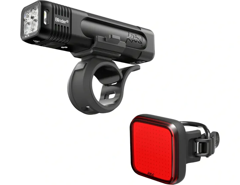 Knog Blinder Pro 700 Front Light + Blinder Square Rear Light Twinpack in Black