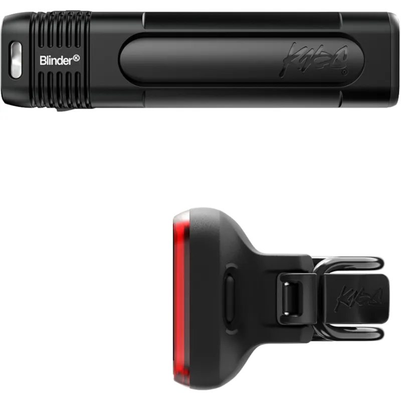 Knog Blinder Pro 1000 Front Light + Blinder Square Rear Light Set in Black-1