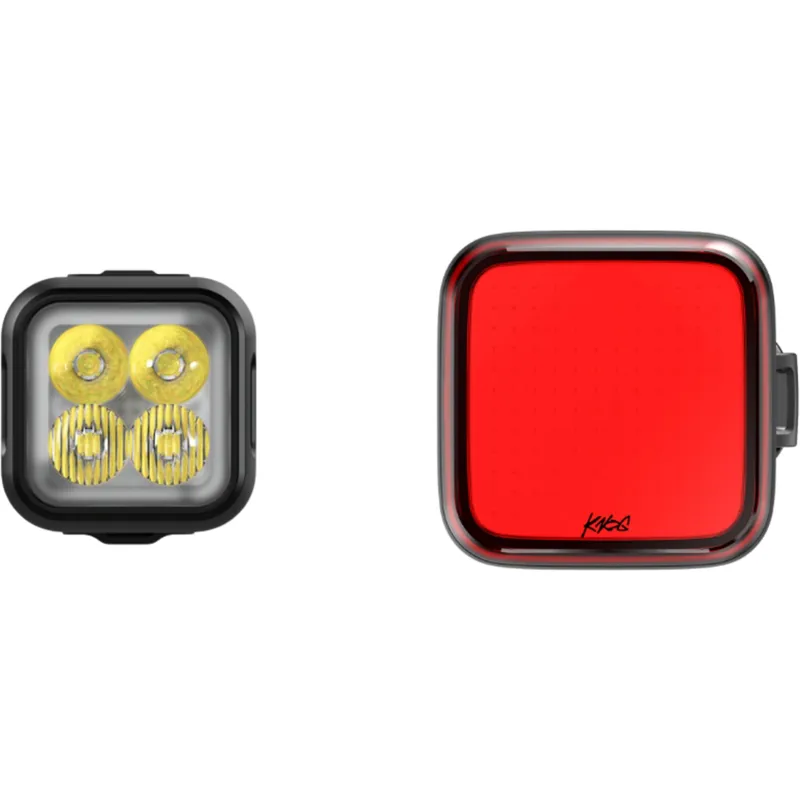 Knog Blinder Pro 700 Front Light + Blinder Square Rear Light Twinpack in Black-2