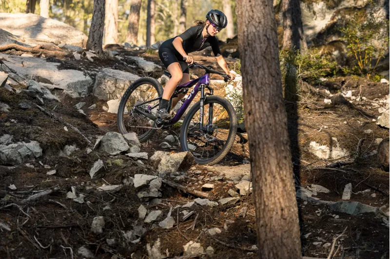Liv Pique Advanced SL SE Women's Carbon Full Suspension Mountain Bike 2027 in Satin Stella Storm-10
