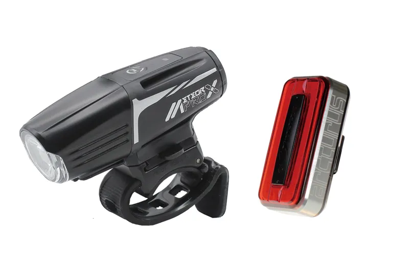 Moon Meteor-X Pro and Arcturus Auto Cycle Light Set in Black/Red