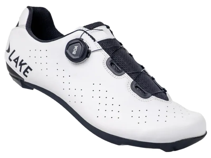 Lake CX178 Cycling Shoes in White Black-1
