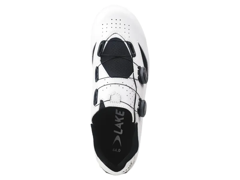 Lake CX190 Road Shoes in White Black-3