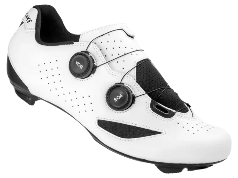 Lake CX190 Road Shoes in White Black-1