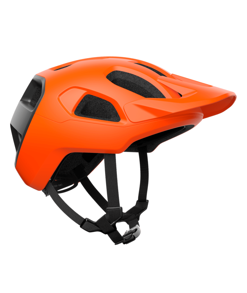 POC Cularis MIPS Air Node Helmet in Fluorescent Orange Matt/Uranium Black Matt-2