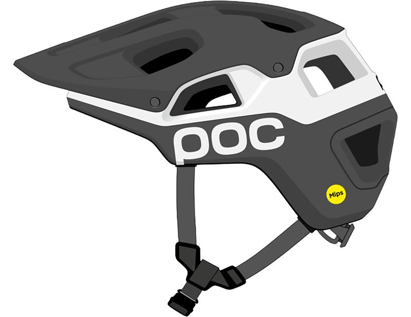 POC Cularis Pure MTB Helmet in Uranium Black Matt/Hydrogen White