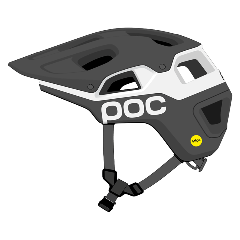 Balfes Bikes POC Cularis Pure MTB Helmet in Uranium Black Matt/Hydrogen White | Free postage over £30, £10 off first order, price match & 0% finance.