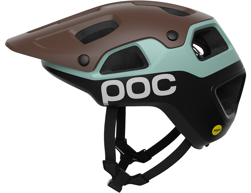 POC Cularis Pure MTB Helmet in Bronzite Brown Matt/Lazurite Blue Matt-1