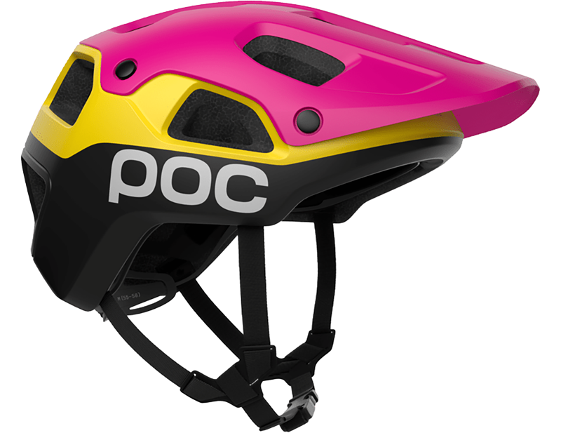 POC Cularis Pure MTB Helmet in Rhos Red Matt/Citrine Yellow Matt
