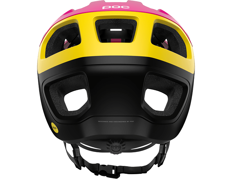 POC Cularis Pure MTB Helmet in Rhos Red Matt/Citrine Yellow Matt-2