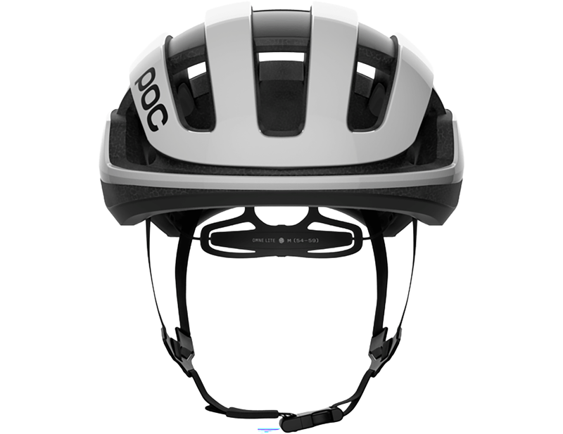 POC Omne Lite Road Helmet in Hydrogen White/Uranium Black Matt-2