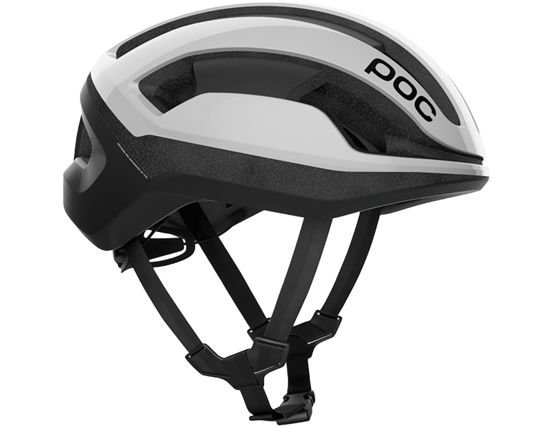 POC Omne Lite Road Helmet in Hydrogen White/Uranium Black Matt