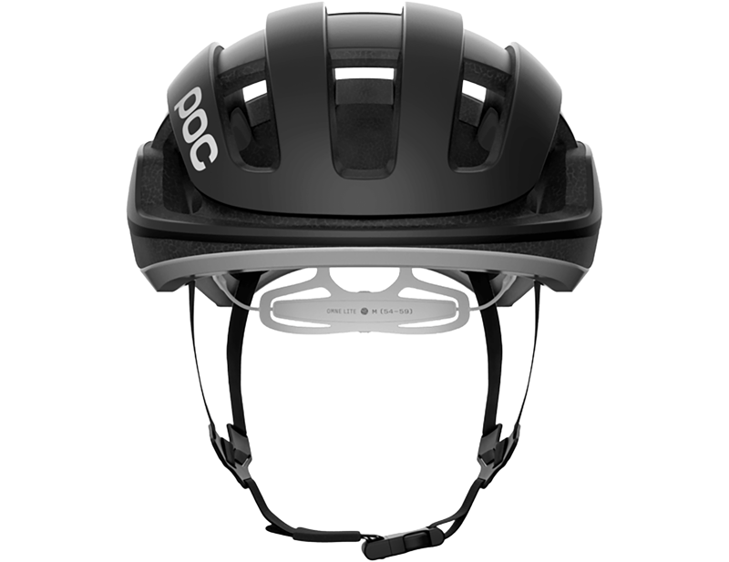 POC Omne Lite Road Helmet in Uranium Black Matt/Hydrogen White-2