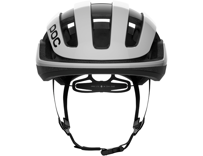 POC Omne Lite WF Road Helmet in Hydrogen White/Uranium Black Matt-2